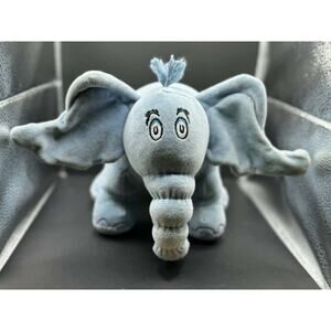 2010 My Natural DR. SEUSS Horton Hears A Who Blue Elephant Stuffed Plush 8"